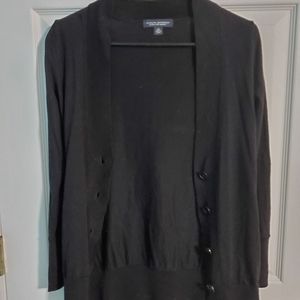 Black cardigan sweater